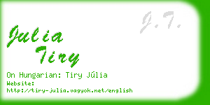 julia tiry business card